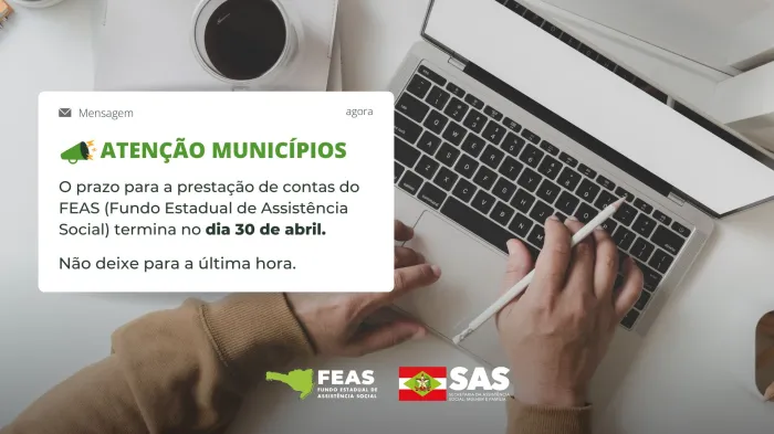 Municípios têm até a quarta-feira para entregar prestação de contas da Assistência Social