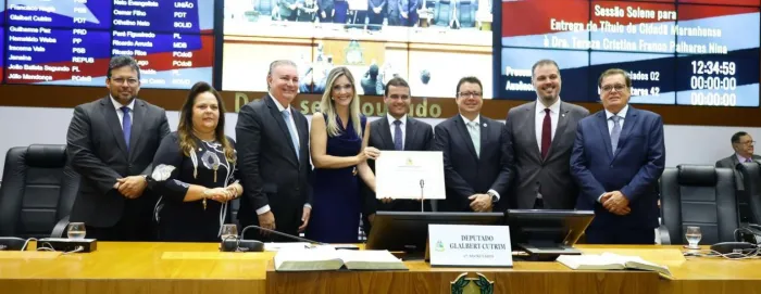 Sessão solene para entrega do título de 'Cidadã Maranhense' à juíza Tereza Cristina Franco Palhares Nina