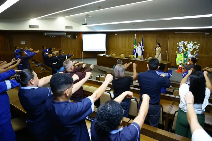 Servidores participaram de atividades da campanha Abril Verde, que foi encerrada na Alema nesta terça-feira