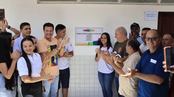 - Vice-governador Felipe Camarão entrega escola revitalizada em São Pedro dos Crentes (Foto: Divulgação)