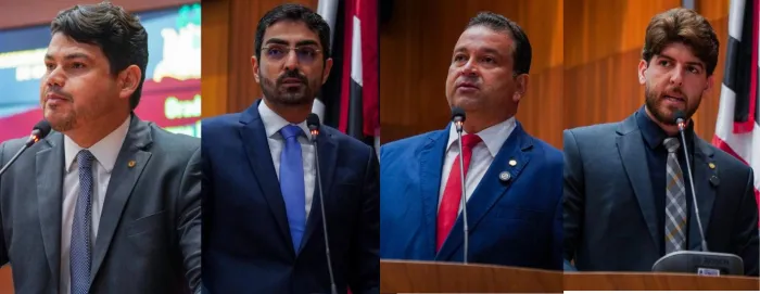 Guilherme Paz, Florêncio Neto, Osmar Filho, Adelmo Soares e Davi Brandão falaram sobre obras de infraestrutura realizadas pelo governo estadual