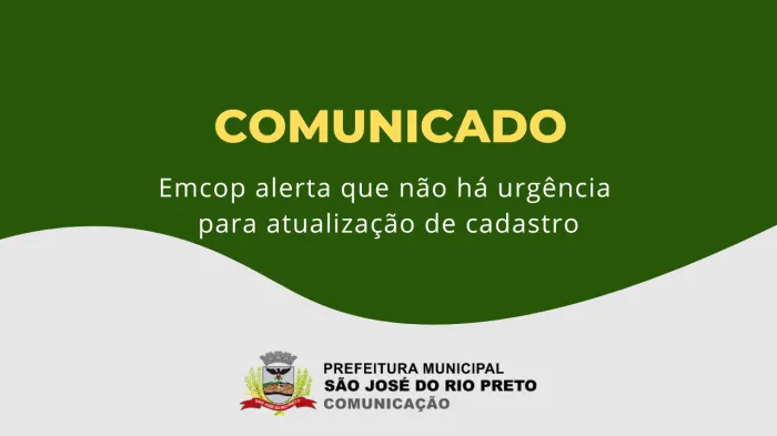 Cadastramento e atualização serão convocados em momento oportuno