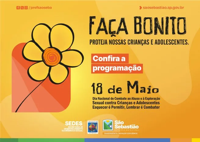 Prefeitura de São Sebastião promove campanha contra o abuso e a exploração sexual de crianças e adolescentes
