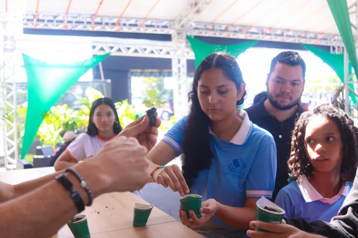 Governo promove oficina infantil sobre sustentabilidade e plantio de mudas no AgroBalsas 2025