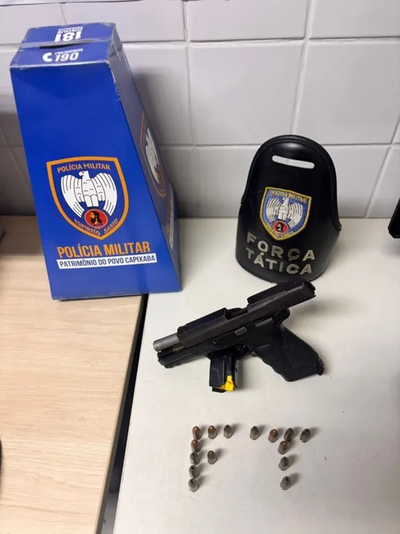 FORÇA TÁTICA DO 6ºBPM APREENDE ARMA NA SERRA