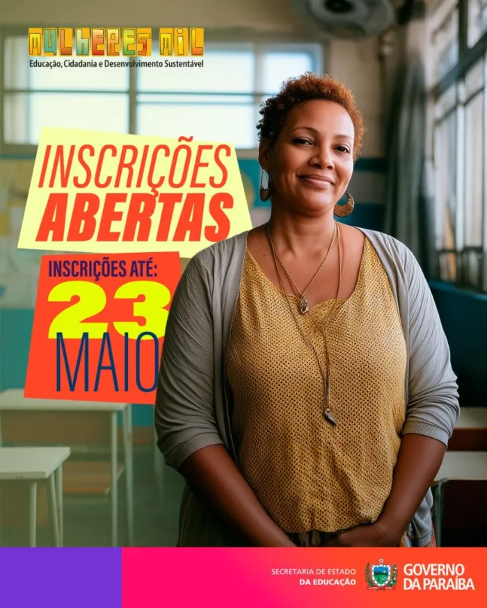 Educação da Paraíba está com matrículas abertas para cursos de Formação Inicial Continuada do programa Mulheres Mil