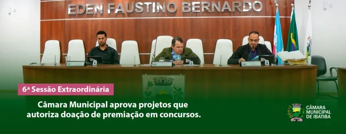 Câmara Municipal aprova projetos que autoriza doação de premiação em concursos