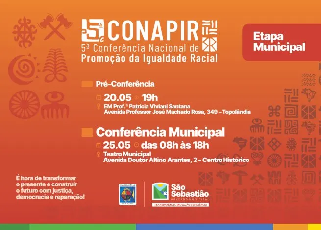 São Sebastião realiza 1ª Conferência Municipal de Promoção da Igualdade Racial no dia 25 de maio