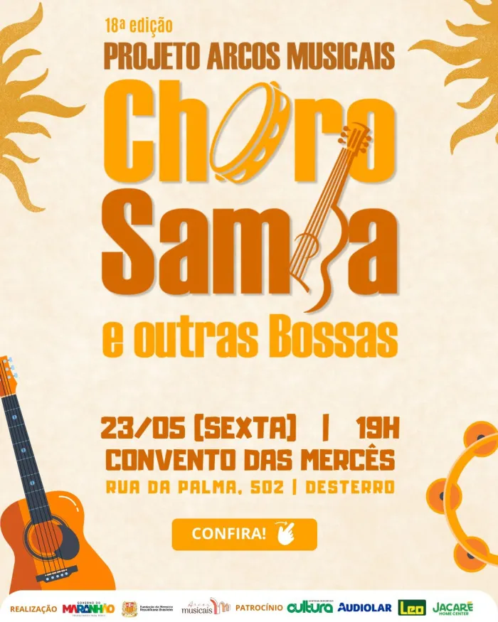 Diversidade de ritmos celebra a 18ª edição do Projeto Arcos Musicais: Choro, Samba e Outras Bossas
