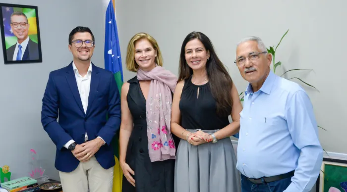 Da direita para a esquerda: diretor da ESAPGESE, Wellington Mangueira; secretária da Sead, Lucivanda Nunes; secretária de governo de Lagarto, Angela Albino; e diretor da Emgap, Felipe Aragão. | Fotos: Iran Souza/Sead