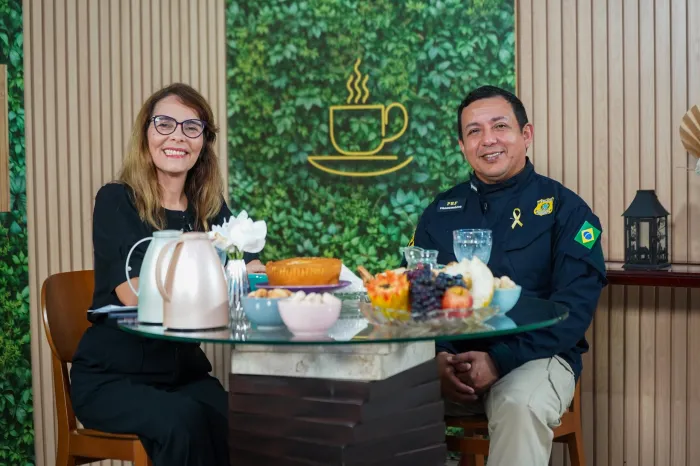 Márcia Carvalho conversou com o inspetor Francinário Medeiros sobre a campanha Maio Amarelo 2025, desenvolvida em todo o País