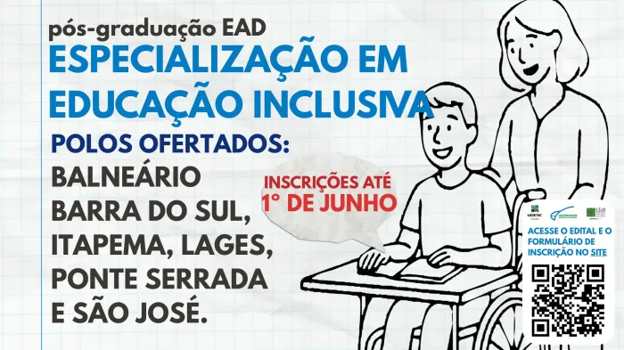 Especialização EAD da Udesc em Educação Inclusiva abre vagas em cinco cidades