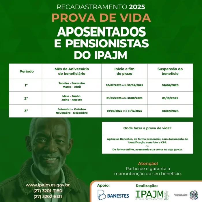 Aposentados e pensionistas aniversariantes entre janeiro e abril têm até 30 de maio para realizar prova de vida