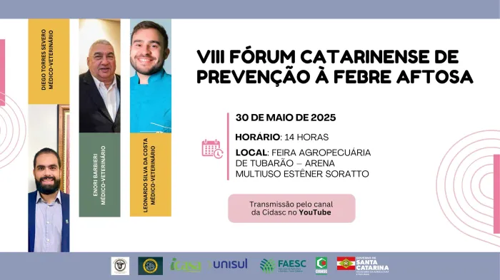 Cidasc promove Fórum Catarinense de Prevenção à Febre Aftosa nesta sexta em Tubarão