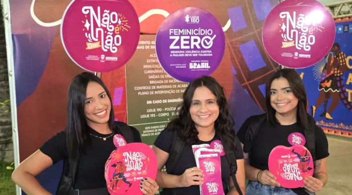 Governo reforça combate à importunação sexual no Arraiá do Povo e na Vila do Forró com a campanha ‘Não é Não! Oxe!’
