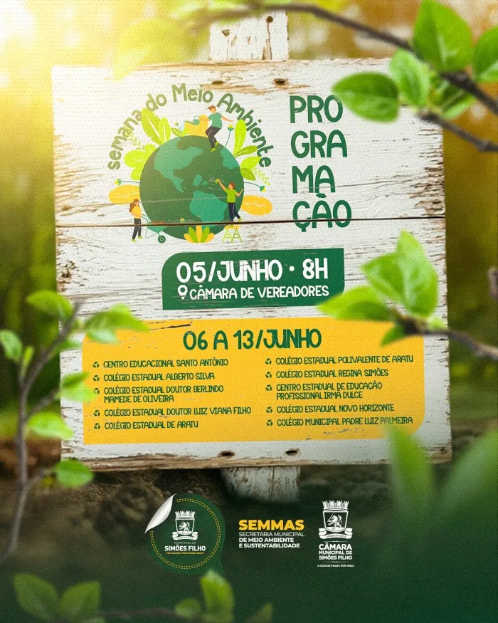 Prefeitura de Simões Filho anuncia abertura da Semana do Meio Ambiente 2025 com ações em todo o município