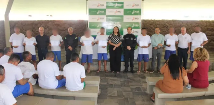 Sejus realiza certificação de 41 reeducandos na Colônia Agrícola Major César Oliveira