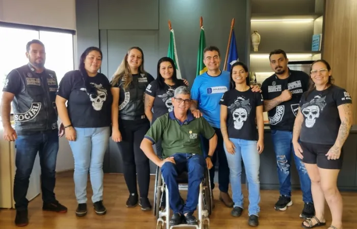 Alex Cadeirante e Marçal Filho se reúnem com representantes dos moto-clubes Lokas MC e Insanos MC