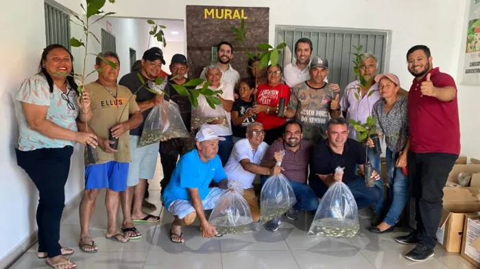 Semarh distribui mudas de árvores nativas e frutíferas e 225 mil filhotes de peixes em quatro municípios do Piauí
