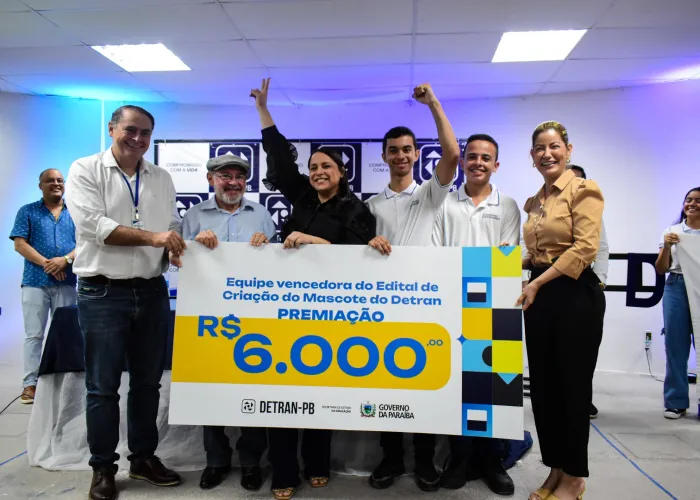 Conezito: Estudantes da 14ª GRE são premiados por criação do mascote oficial do Detran-PB