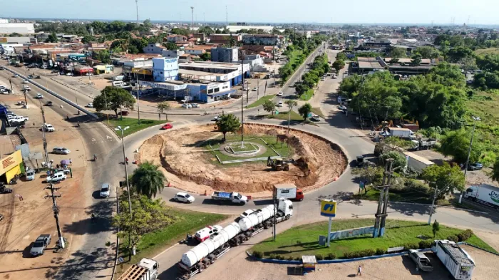 Sevop: Obra na rotatória do KM 06 vai melhorar o fluxo de veículos em uma área de grande tráfego