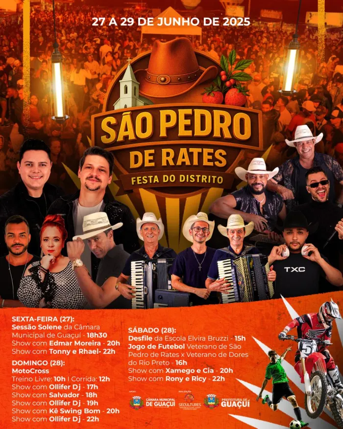 FESTA DO DISTRITO DE SÃO PEDRO DE RATES — TRADIÇÃO, MÚSICA E ESPORTE PARA TODA A FAMÍLIA!