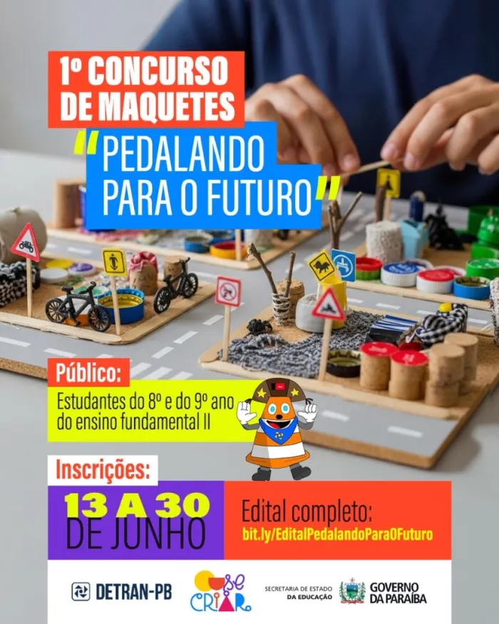 Educação e Detran-PB lançam concurso de maquetes sobre trânsito sustentável para estudantes da rede estadual