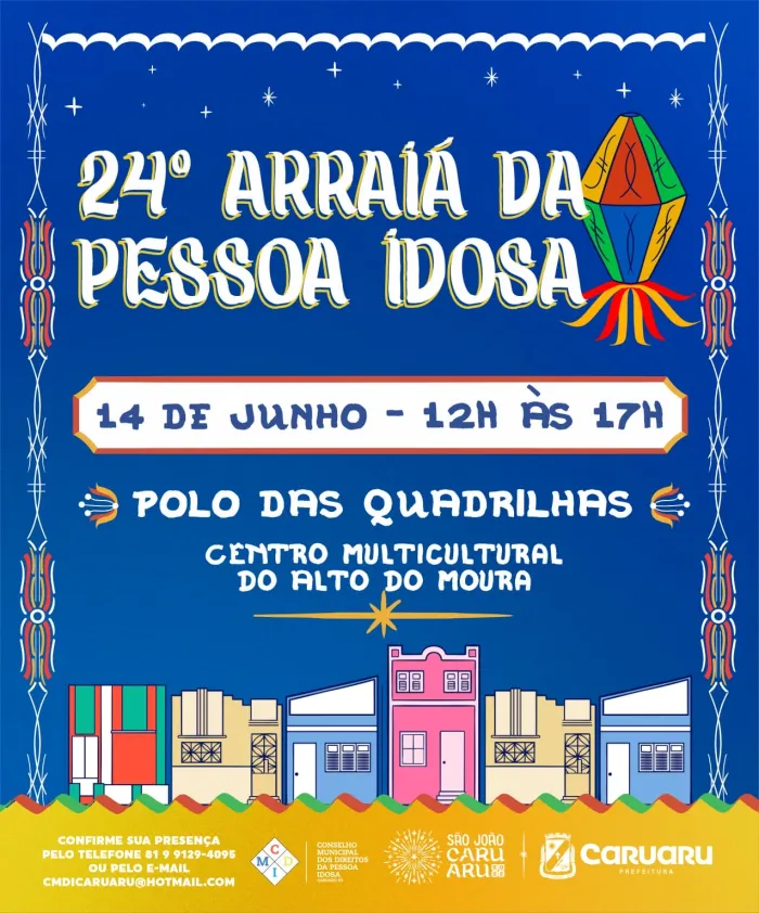 Prefeitura de Caruaru promove 24ª edição do Arraial da Pessoa Idosa neste sábado (14)