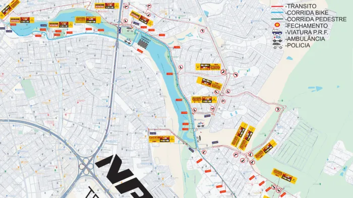 Vias serão interditadas para provas de corrida e Triathlon