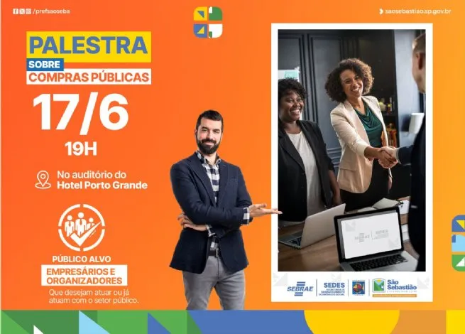 Palestra gratuita orienta empresários sobre licitações públicas em São Sebastião