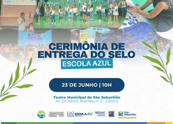 São Sebastião se torna referência nacional em educação oceânica com 100% da rede municipal no Programa Escola Azul