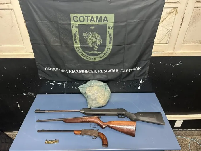 Várias armas de fogo são apreendidas em ações da Polícia Militar Ambiental durante Operação Junho Verde