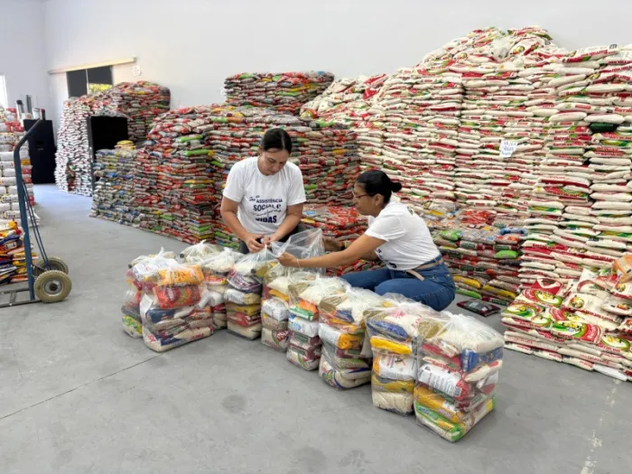 Assistência Social inicia distribuição de cestas básicas arrecadadas na ExpoNorte; 1.200 unidades