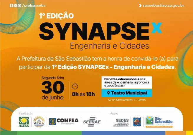 São Sebastião promove ciclo de debates sobre engenharia e educação no 1º SYNAPSEx