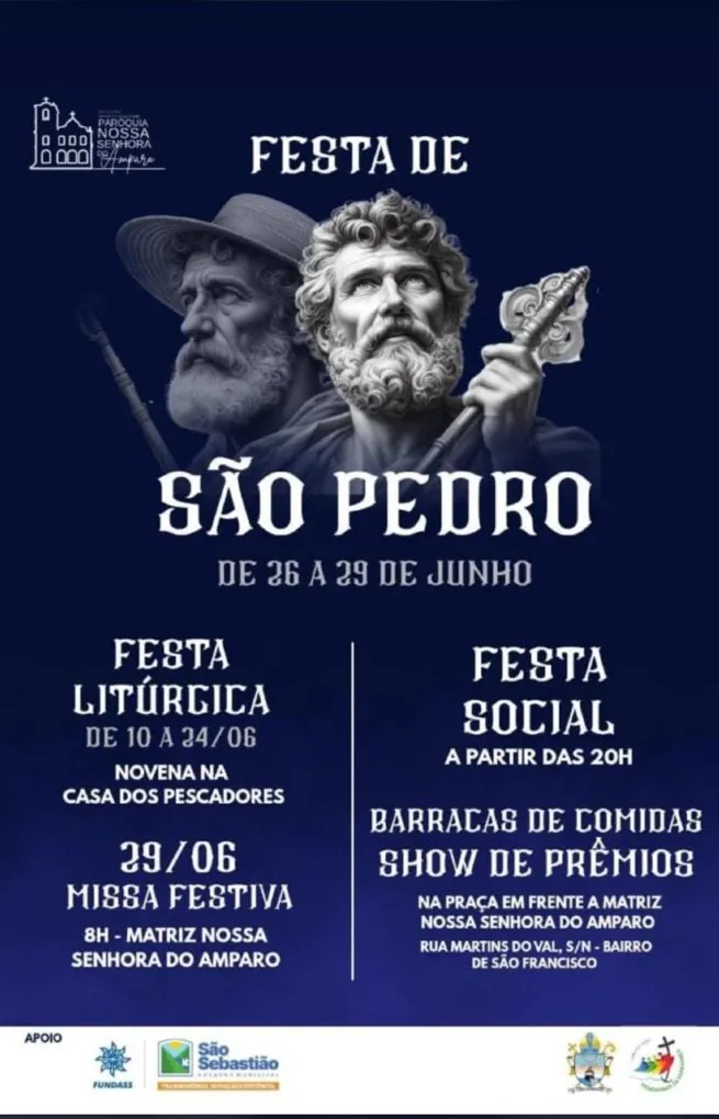 Tradicional Festa de São Pedro começa nesta quinta com quermesse e procissão marítima