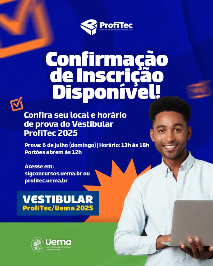 Consulta aos locais de prova do Vestibular ProfiTec Uema 2025 já está disponível