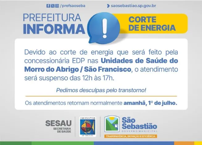 Foto: Reprodução/Prefeitura de São Sebastião - SP