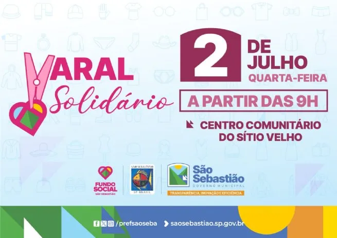 Fundo Social realiza Varal Solidário no Sítio Velho, em São Sebastião