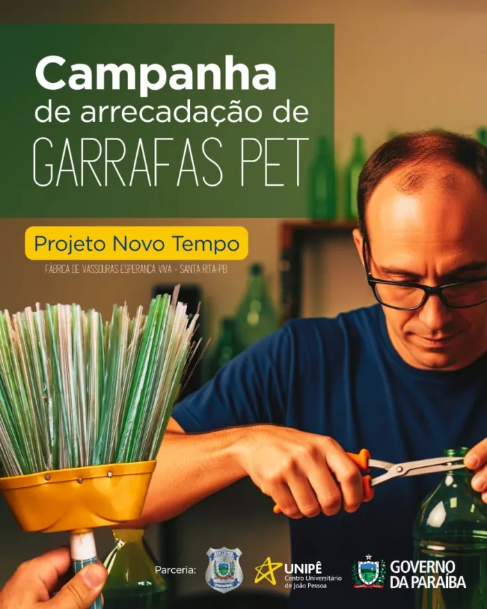 Unipê apoia projeto da Seap com campanha de coleta para produção de vassouras por internos da Penitenciária de Santa Rita
