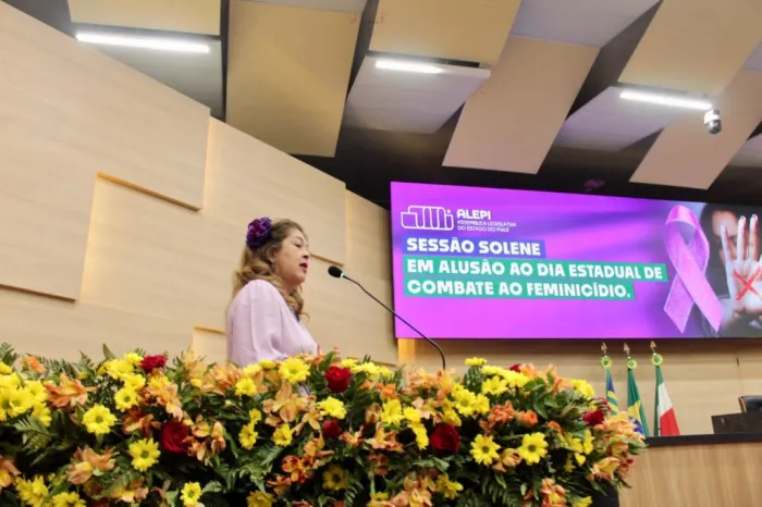Secretária das Mulheres participa de sessão solene na Alepi pelo Dia Estadual do Combate ao Feminicídio