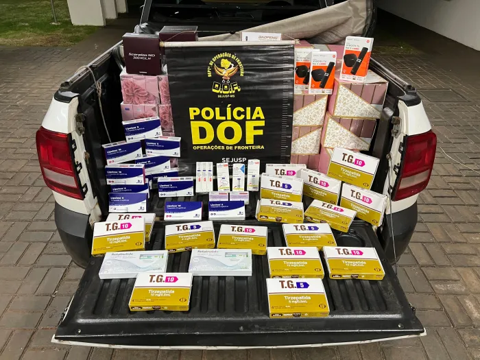 DOF apreende veículo com produtos de contrabando e descaminho em Maracaju