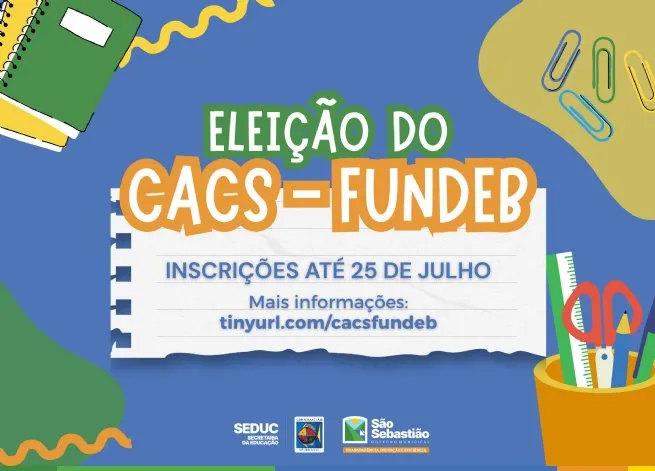 Prefeitura abre inscrições para Conselho de Acompanhamento e Controle Social do Fundeb