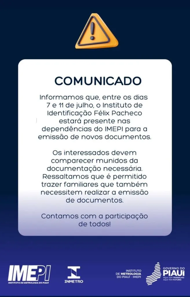 Instituto Félix Pacheco realiza emissão de documentos para servidores do Imepi