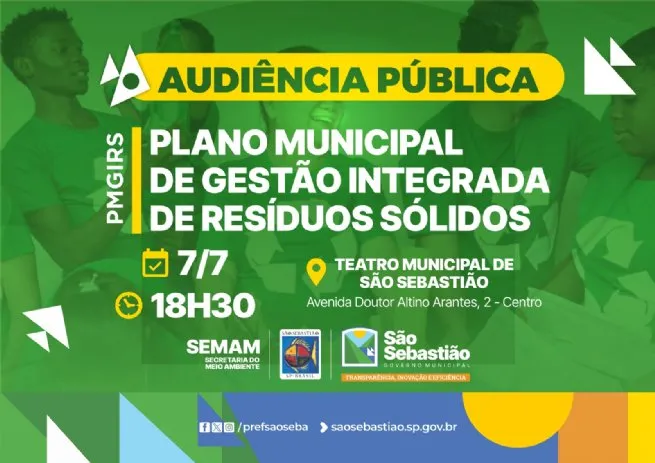 Prefeitura de São Sebastião promove Audiência Pública do Plano Municipal de Gestão Integrada de Resíduos Sólidos