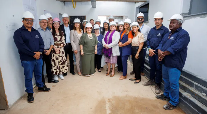 Os ministros Wellington Dias e Márcio Macedo também participaram da visita à obra da Casa da Mulher Brasileira / Foto: Igor Matias