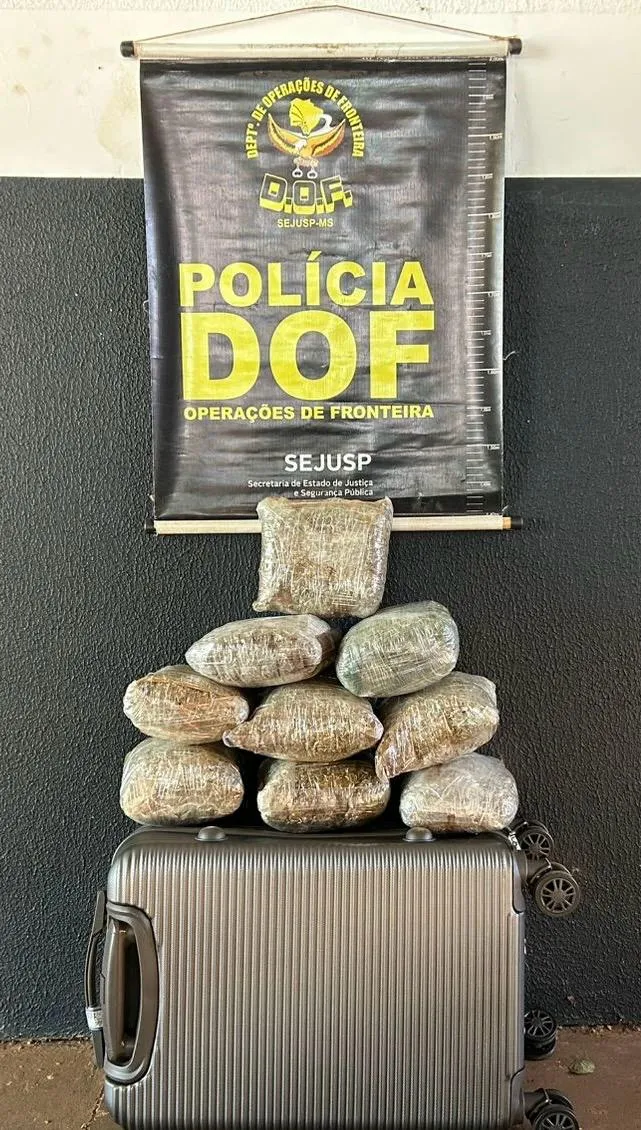 Adolescente é apreendida pelo DOF com mais de 5 quilos de skunk em Ponta Porã