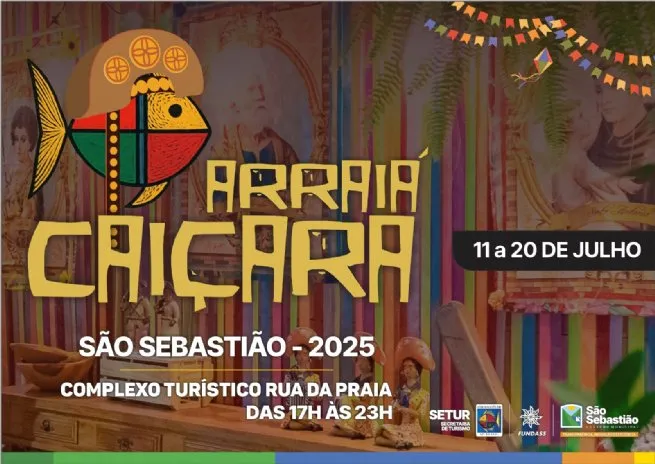 Prefeitura de São Sebastião realiza Arraiá Caiçara 2025 com novo formato de vila junina, shows musicais e mais de 40 estandes gastronômicos
