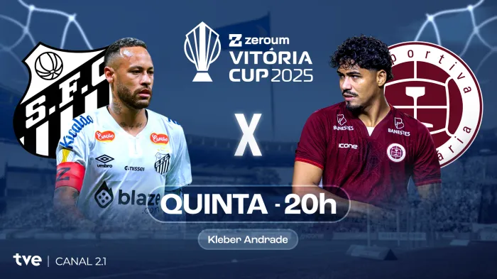 TVE transmite, ao vivo, amistoso entre Santos e Desportiva