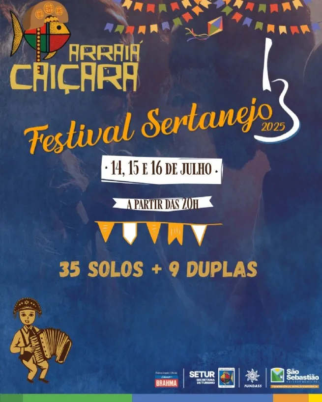 Festival Sertanejo do Arraiá Caiçara 2025 bate recorde de inscritos e reúne mais de 50 artistas na competição