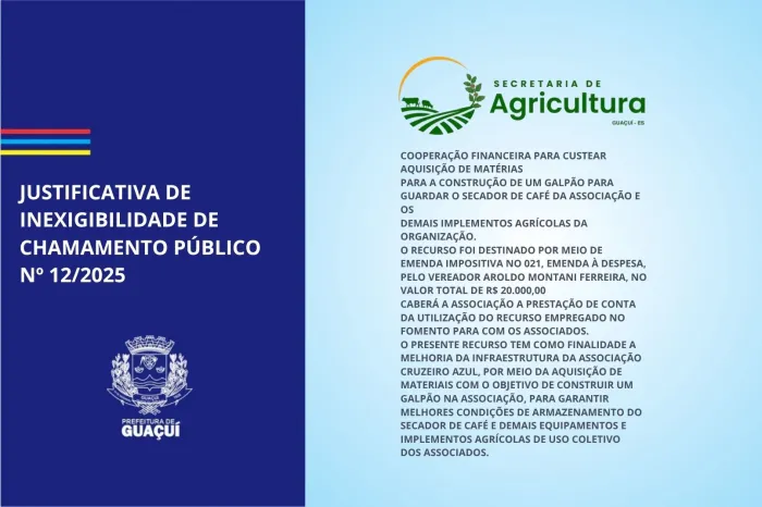 JUSTIFICATIVA DE INEXIGIBILIDADE DE CHAMAMENTO PÚBLICO Nº 12/2025